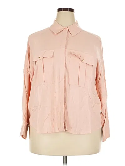 Pre-owned Zara 3/4 Sleeve Blouse In Pink