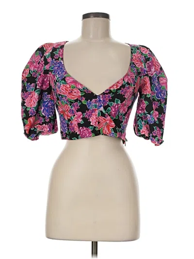 Pre-owned Zara 3/4 Sleeve Blouse In Pink