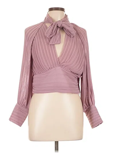 Pre-owned Zara 3/4 Sleeve Blouse In Purple