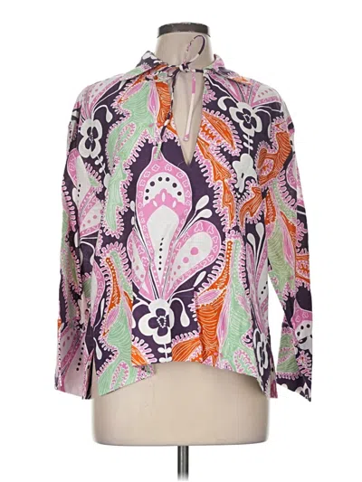 Zara 3/4 Sleeve Blouse In Purple
