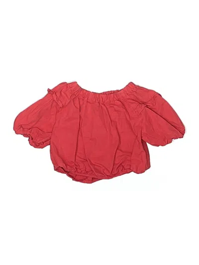 Pre-owned Zara Kids' 3/4 Sleeve Blouse In Red