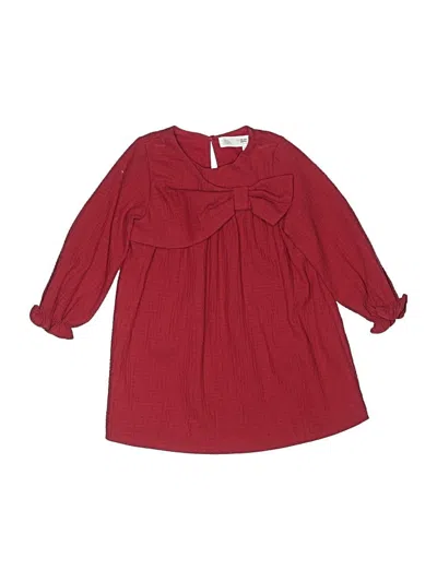 Pre-owned Zara Kids' 3/4 Sleeve Blouse In Red