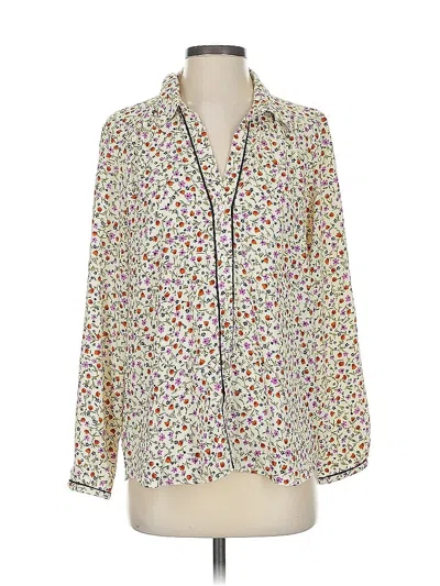 Pre-owned Zara 3/4 Sleeve Blouse In White
