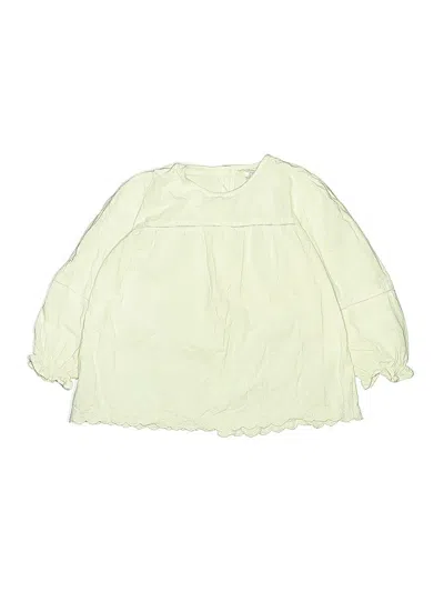 Pre-owned Zara Kids' 3/4 Sleeve Blouse In White