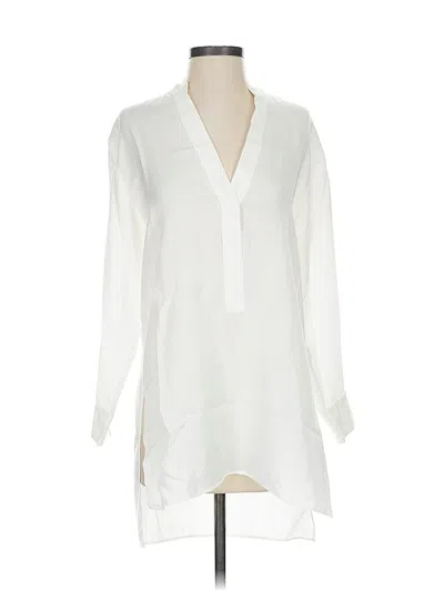 Pre-owned Zara 3/4 Sleeve Blouse In White