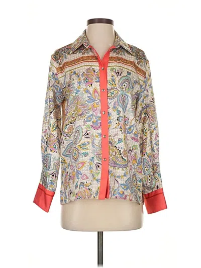 Pre-owned Zara 3/4 Sleeve Blouse In White