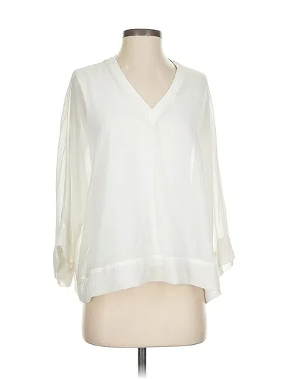Pre-owned Zara 3/4 Sleeve Blouse In White