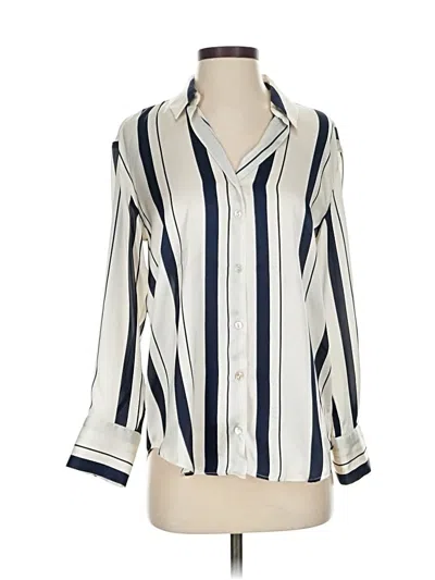 Pre-owned Zara 3/4 Sleeve Blouse In White