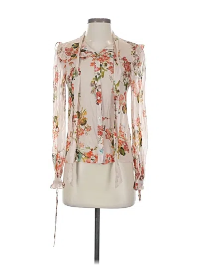 Pre-owned Zara 3/4 Sleeve Blouse In White