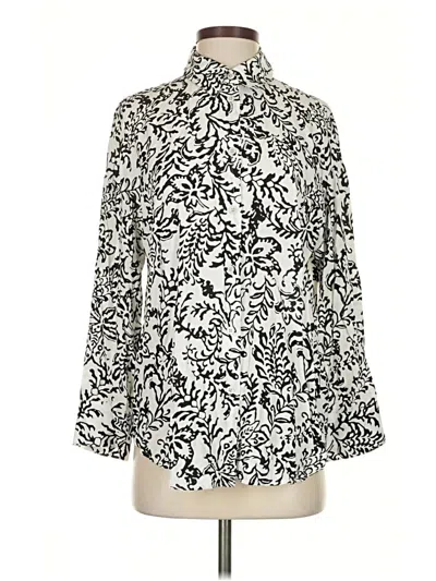 Pre-owned Zara 3/4 Sleeve Blouse In White