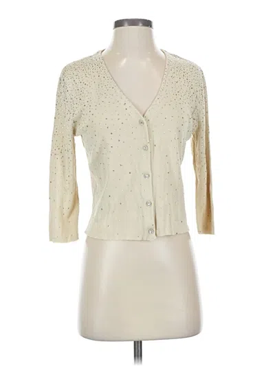 Pre-owned Zara 3/4 Sleeve Blouse In White