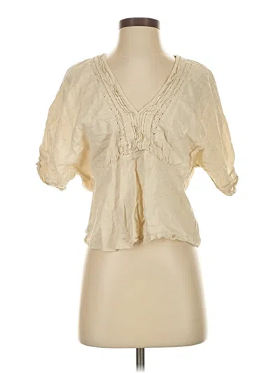 Pre-owned Zara 3/4 Sleeve Blouse In White