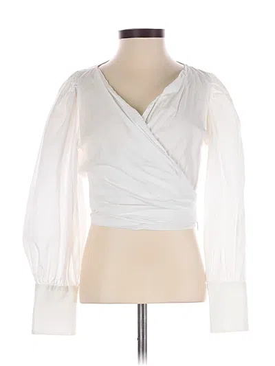 Pre-owned Zara 3/4 Sleeve Blouse In White