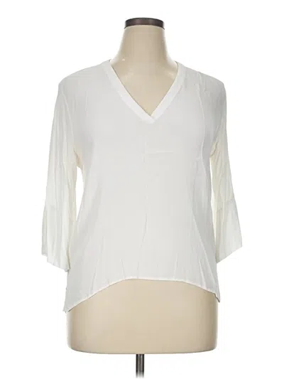 Pre-owned Zara 3/4 Sleeve Blouse In White