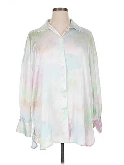 Pre-owned Zara 3/4 Sleeve Blouse In White