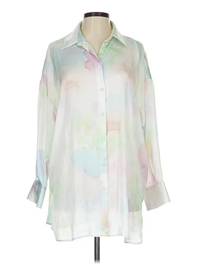 Pre-owned Zara 3/4 Sleeve Blouse In White