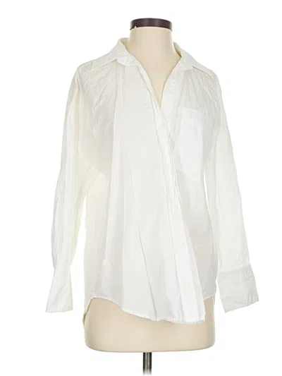 Pre-owned Zara 3/4 Sleeve Blouse In White