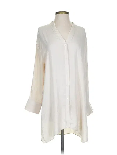 Pre-owned Zara 3/4 Sleeve Blouse In White