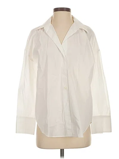 Pre-owned Zara 3/4 Sleeve Blouse In White