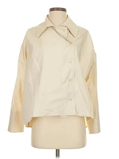Pre-owned Zara 3/4 Sleeve Blouse In White