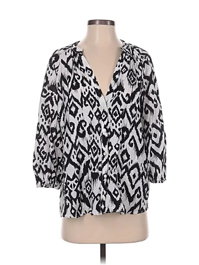 Pre-owned Zara 3/4 Sleeve Blouse In White