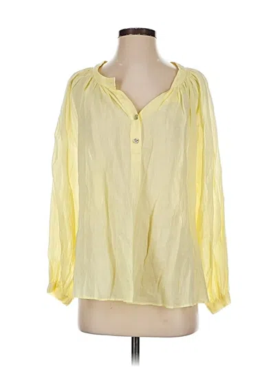 Zara 3/4 Sleeve Blouse In Yellow