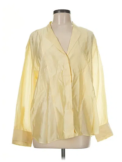 Pre-owned Zara 3/4 Sleeve Blouse In Yellow