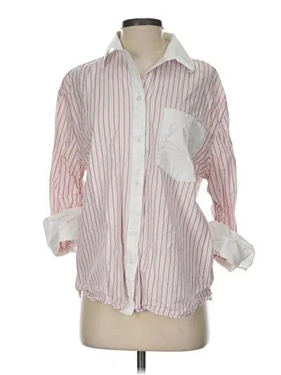 Pre-owned Zara 3/4 Sleeve Button Down Shirt In Pink