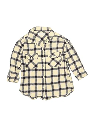Pre-owned Zara Kids' 3/4 Sleeve Button Down Shirt In Yellow