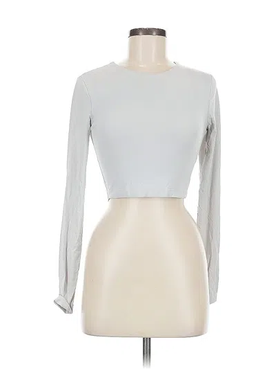 Pre-owned Zara 3/4 Sleeve T-shirt In Gray