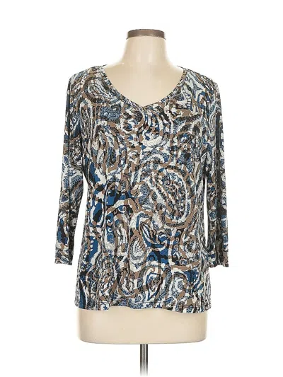 Pre-owned Zara 3/4 Sleeve T-shirt In Green