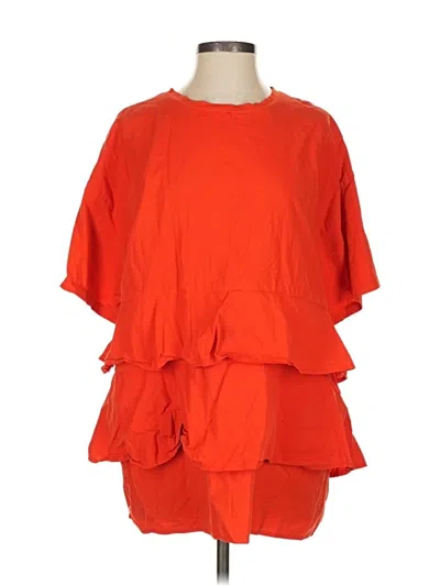 Pre-owned Zara 3/4 Sleeve T-shirt In Red