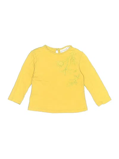Pre-owned Zara Babies' 3/4 Sleeve T-shirt In Yellow