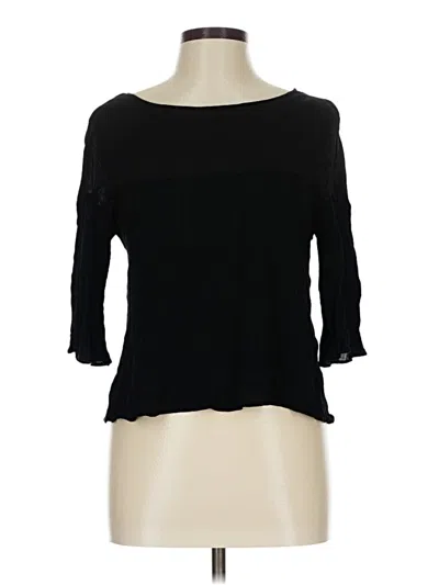 Pre-owned Zara 3/4 Sleeve Top Black Boatneck Tops
