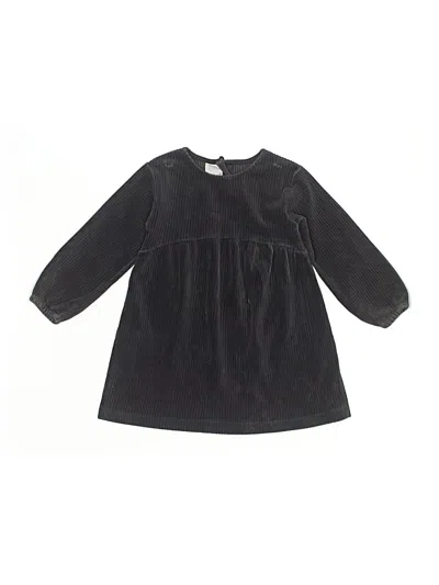 Pre-owned Zara Kids' 3/4 Sleeve Top Black Ruffles Neckline Tops