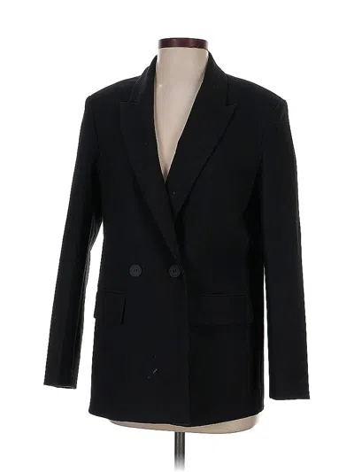 Pre-owned Zara 3/4 Sleeve Top Black Square Neckline Tops