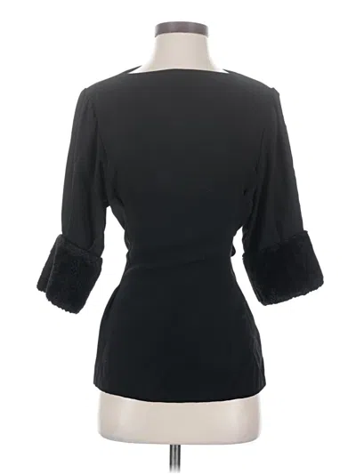Pre-owned Zara 3/4 Sleeve Top Black Sweetheart Neckline Tops