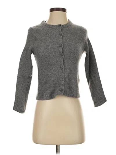 Pre-owned Zara 3/4 Sleeve Top Gray Sweetheart Neckline Tops