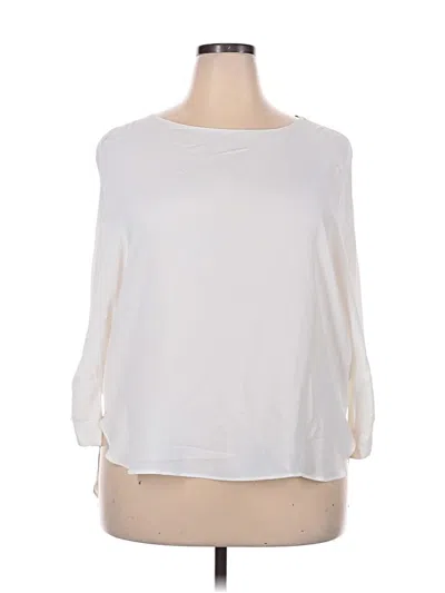 Pre-owned Zara 3/4 Sleeve Top Ivory Boatneck Tops