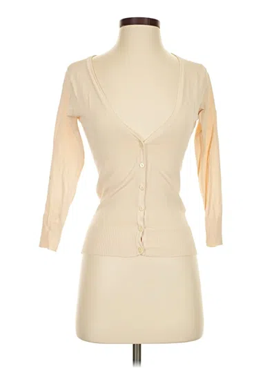 Pre-owned Zara 3/4 Sleeve Top Ivory Sweetheart Neckline Tops