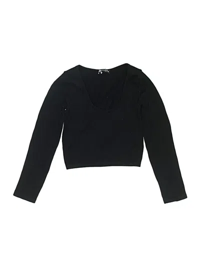 Pre-owned Zara 3/4 Sleeve T-shirt In Black