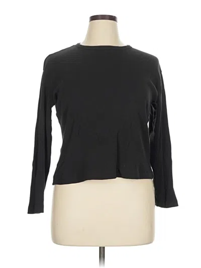 Pre-owned Zara 3/4 Sleeve T-shirt In Black