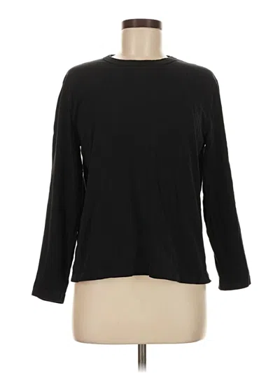 Pre-owned Zara 3/4 Sleeve T-shirt In Black