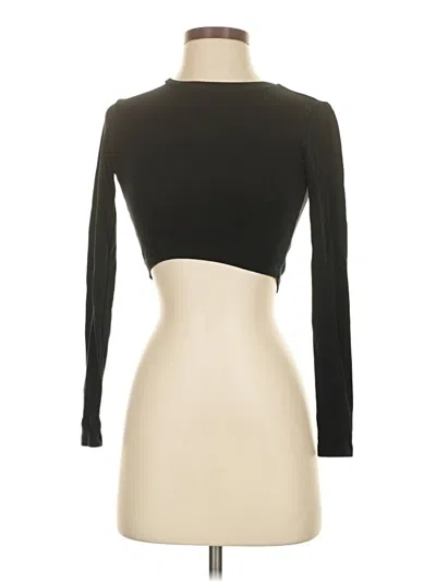 Pre-owned Zara 3/4 Sleeve T-shirt In Black