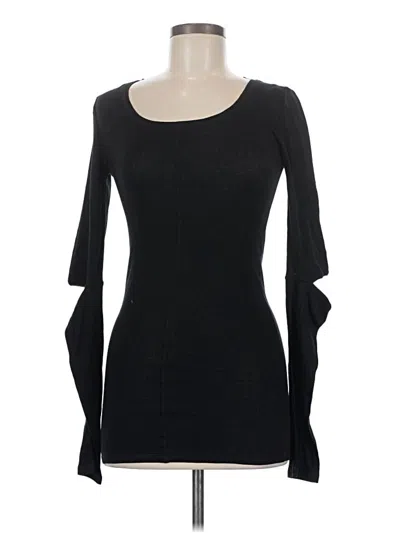 Zara 3/4 Sleeve T-shirt In Black