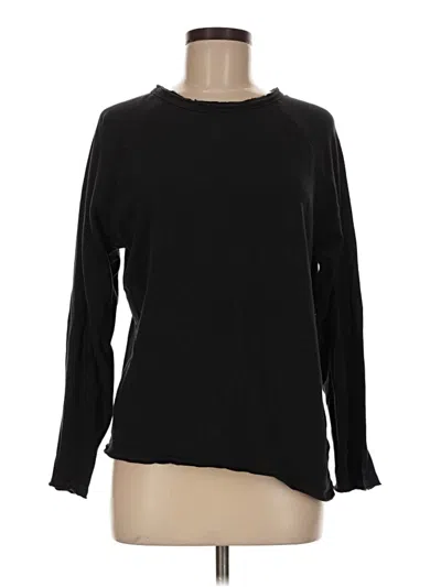 Pre-owned Zara 3/4 Sleeve T-shirt In Black