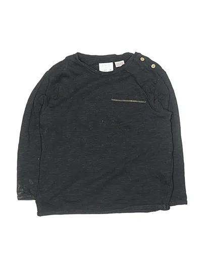 Pre-owned Zara Kids' 3/4 Sleeve T-shirt In Black
