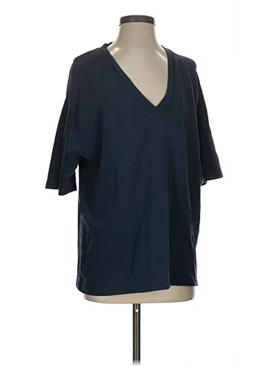 Pre-owned Zara 3/4 Sleeve T-shirt In Blue