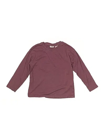 Pre-owned Zara Kids' 3/4 Sleeve T-shirt In Burgundy