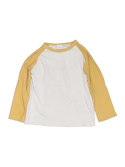 Pre-owned Zara Kids' 3/4 Sleeve T-shirt In Gold